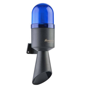 Lampa sygnalizacyjna pomarańczowa LED z syreną 112dB, 230V AC, IP65