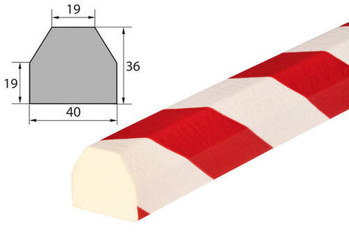 Elastyczny profil ostrzegawczo-ochronny KNUFFI typ CC (5000 mm)