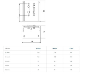 Regulowany wspornik NIKO 25.X092
