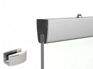 Zestaw do drzwi szklanych 10 mm MANTION K0001440, aluminium