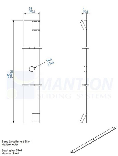 Wspornik łuku MANTION 1710, ocynk