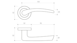 Klamka drzwiowa Metal-Bud RICCO