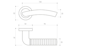 Klamka drzwiowa Metal-Bud EVA