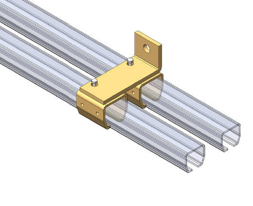 Podwójny uchwyt ścienny szyny NIKO 24.B33, ocynk
