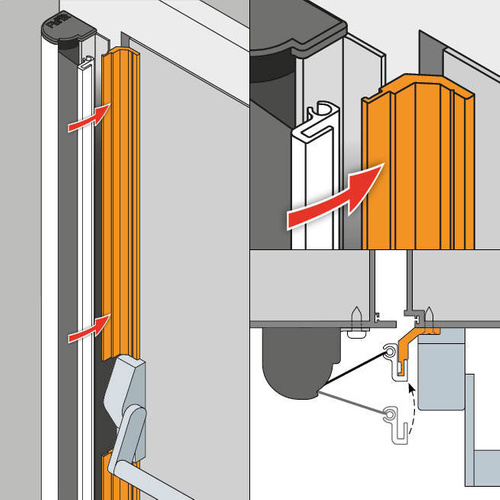 Profil montażowy PLANET LP1 do drzwi ewakuacyjnych