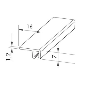 Uszczelka szczotkowa kątowa profil ALU F3-24 1000 mm