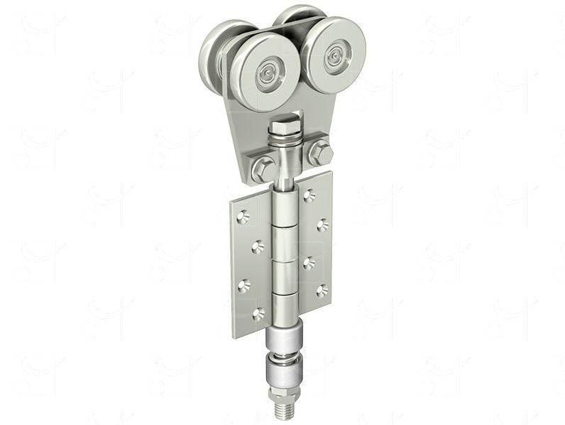 Wózek 4-kołowy z zawiasem MANTION 9362, ocynk