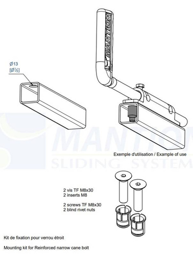 Zestaw mocujący MANTION 1314EF