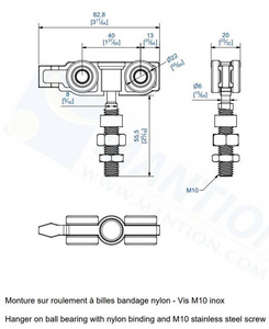 Wózek 4-kołowy MANTION 9318NLX, nylon