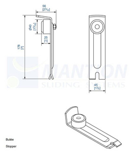 Stoper do wbetonowania MANTION 1094, ocynk