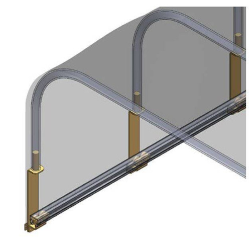 Pojedynczy wózek do kurtyn samochodowych NIKO 23.X81, ocynk