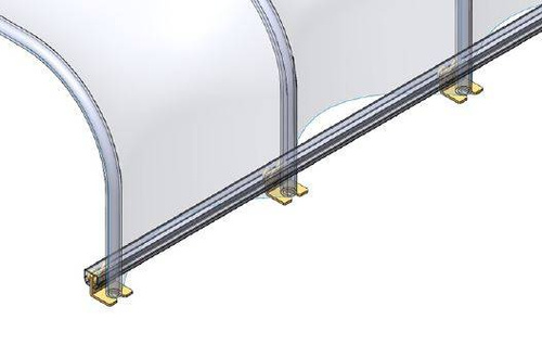 Wózek 4-kołowy do kurtyn samochodowych NIKO 23.R56, ocynk