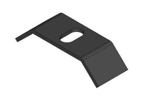 Płytka montażowa do skrzydeł metalowych NIKO 21.F05, stal czarna