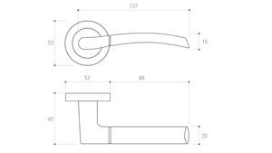 Klamka drzwiowa Metal-Bud ZORBA