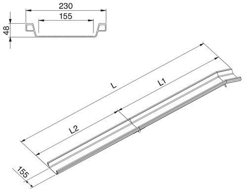 Szyny najazdowe ABS-F, L=2985 mm [082.55.003]