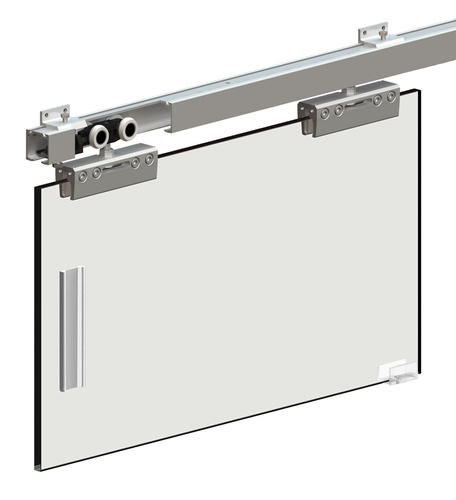 Zestaw do drzwi szklanych 1560 mm MANTION HERKULES HG20 (213-374), aluminium